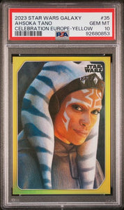 AHSOKA TANO /150 2023 SW GALAXY CELEBRATION EUROPE YELLOW- PSA 10