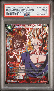 SON GOHAN, FRERE DE CONFIANCE 2019 DBS CARD GAME FR BT7-006 SIR - PSA 9