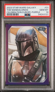 THE MANDALORIAN 2023 SW GALAXY CELEBRATION EUROPE PURPLE - PSA 10