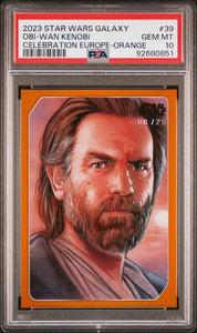 OBI-WAN KENOBI /25 2023 SW GALAXY CELEBRATION EUROPE ORANGE - PSA 10