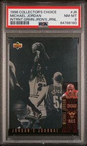 MICHAEL JORDAN COLLECTOR'S CHOICE JORDAN'S JOURNAL NBA - PSA 8