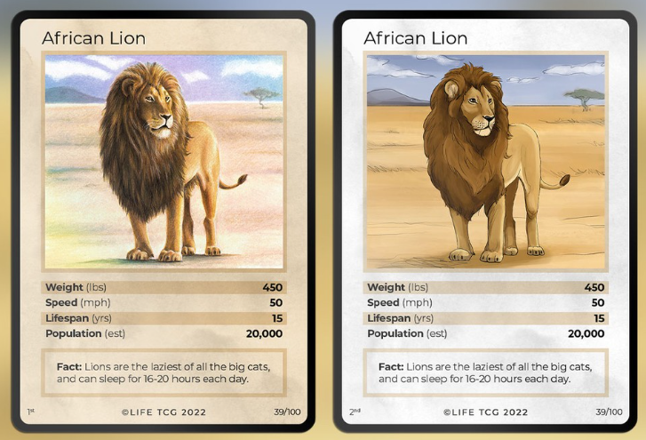 Life TCG 1st Edition Gold Booster Box Mammals 2025