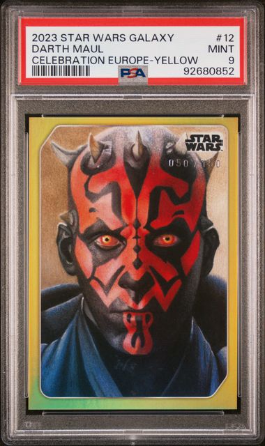 DARTH MAUL /150 2023 SW GALAXY CELEBRATION EUROPE YELLOW- PSA 10