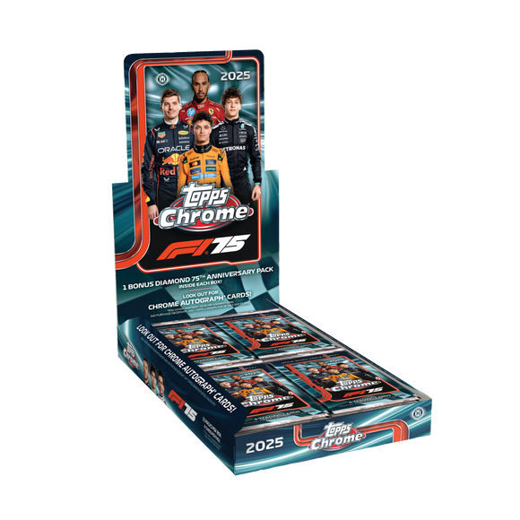 Topps Chrome F1 Hobby Box 2025 - Pré-commande sortie le 17 Dec.
