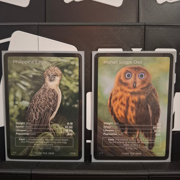 Birds : Moheli & Philippine Eagle FA 15/130 et 17/130 Pop 40 et Pop 80
