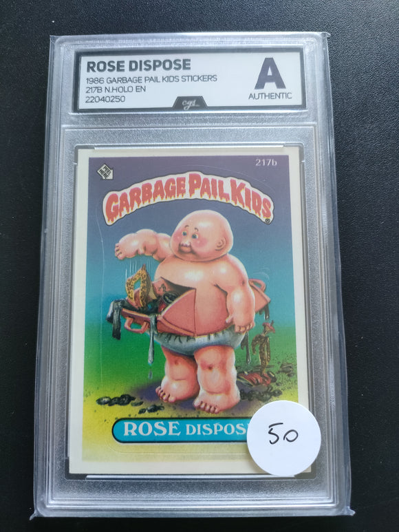 Garbage Pail kids / Crados Topps 1986 Rose Dispose - CGS A