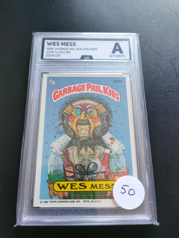 Garbage Pail kids / Crados Topps 1986 Wes Mess - CGS A