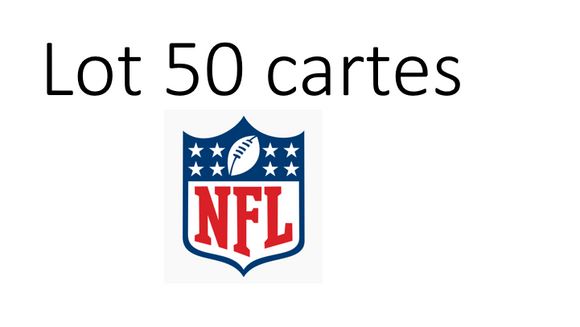 Lot de 50 cartes NFL